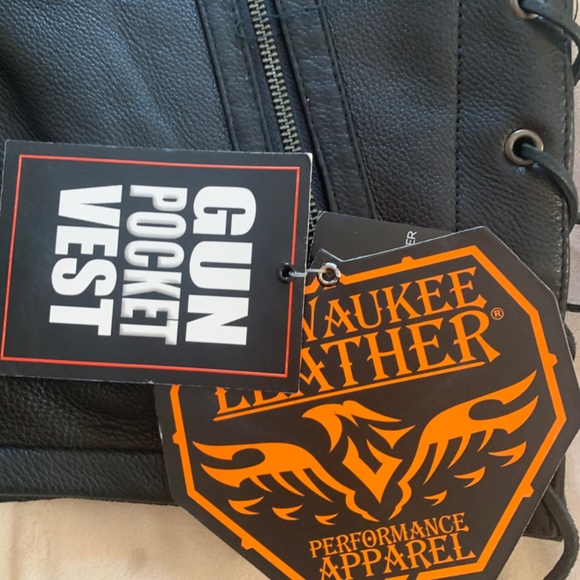 Milwaukee Leather Performance Apparel Concealed Carry Leather Vest XLT - Picture 5 of 7